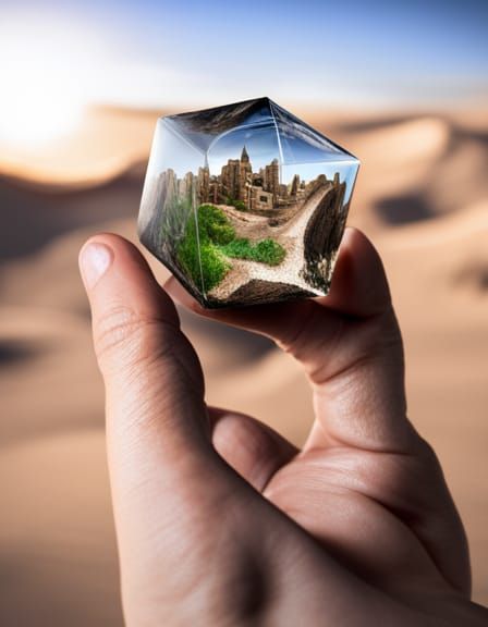 English Village in a Glass Cube Oasis