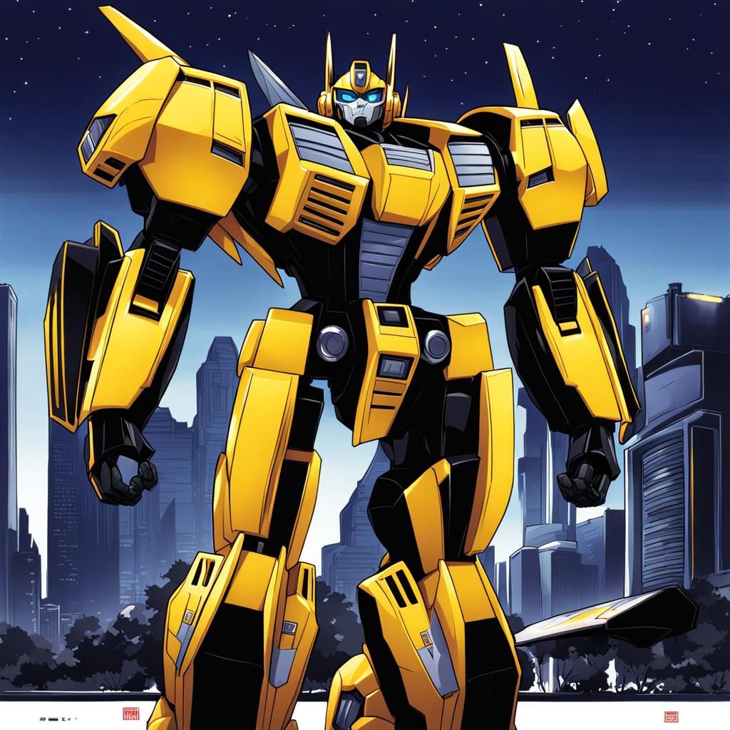 G1 Bumblebee from Transformers in Anime Style