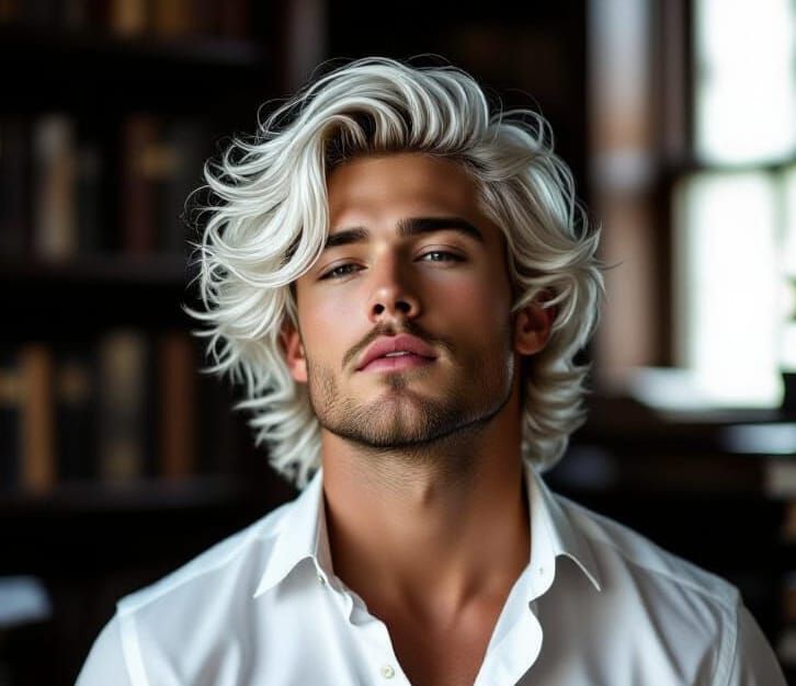 Man in Study, Fine Black and White Photography