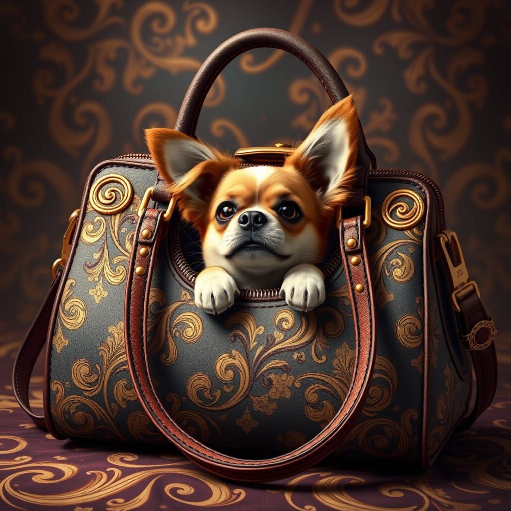 Canine Chic: Luxurious Handbag Hideaway