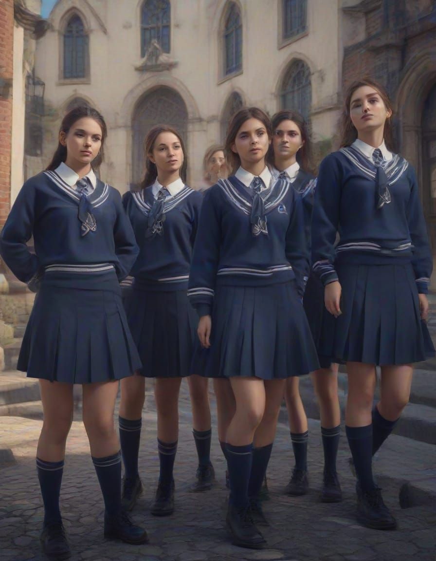 Catholic Schoolgirls in a Fantastical Naval Setting