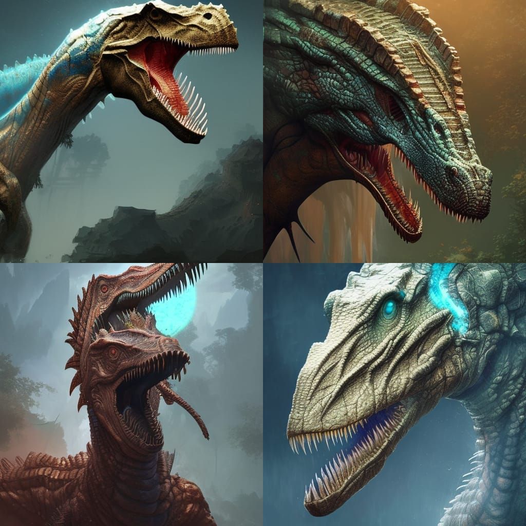 Majestic Baryonyx in Hyper-Realistic Portrait