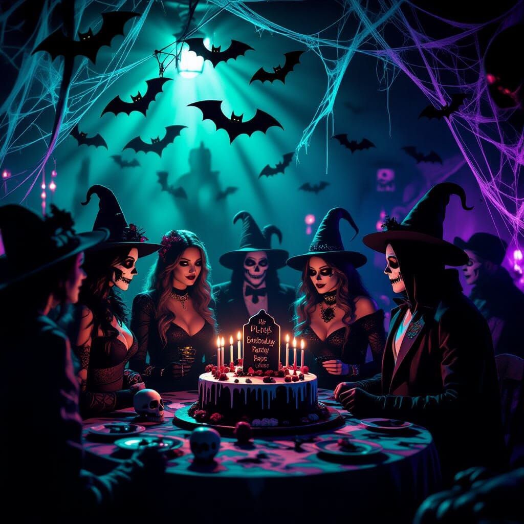 Spooky Birthday Party With Tombstone Cake