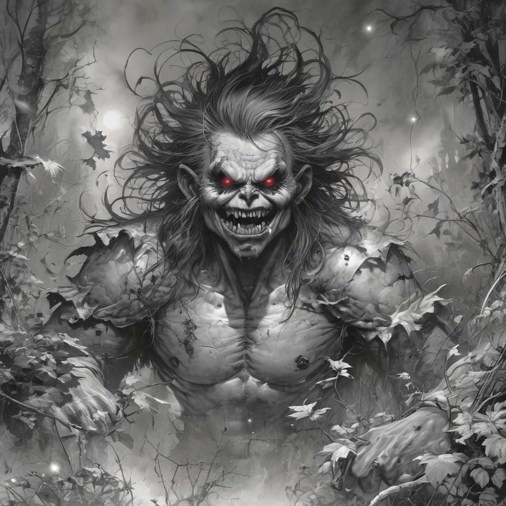 Dark Fantasy World in Grim Artistic Style