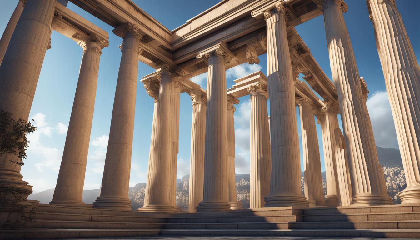 Classical Greek City-State in Vibrant Fantasy