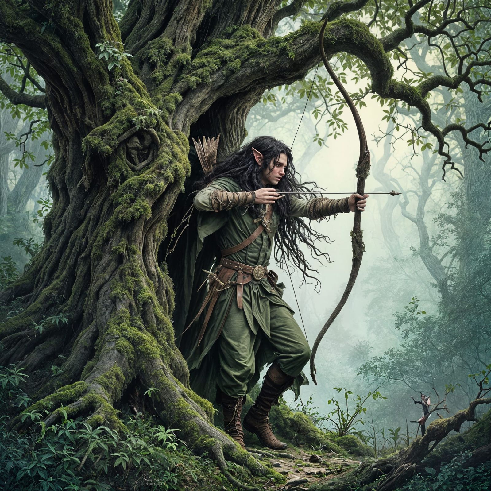 Faery Prince Emerges from Dark Forest