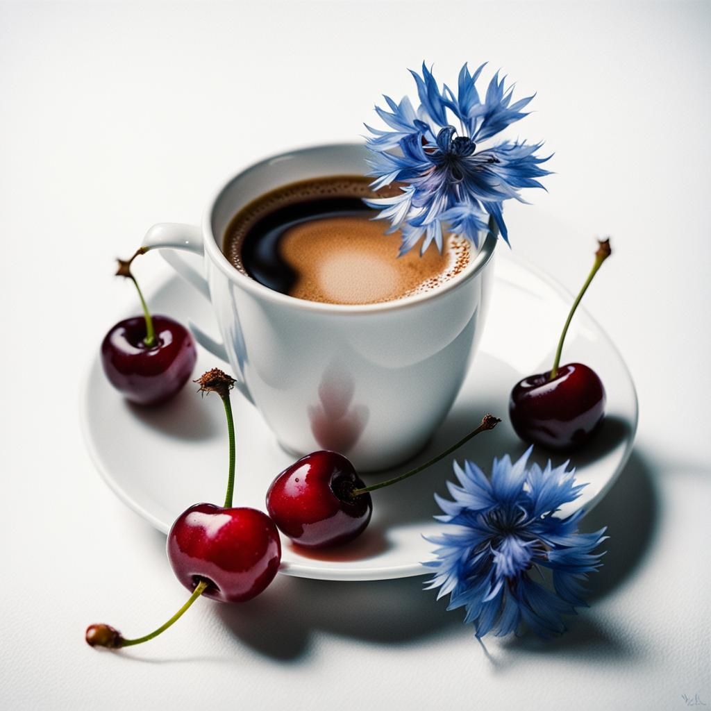 Elegant Still Life in Cinematic Watercolor Style