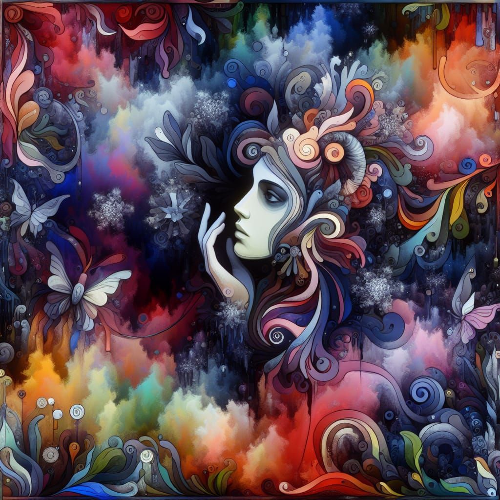 Epic Surreal Landscape of Whimsy and Gloom