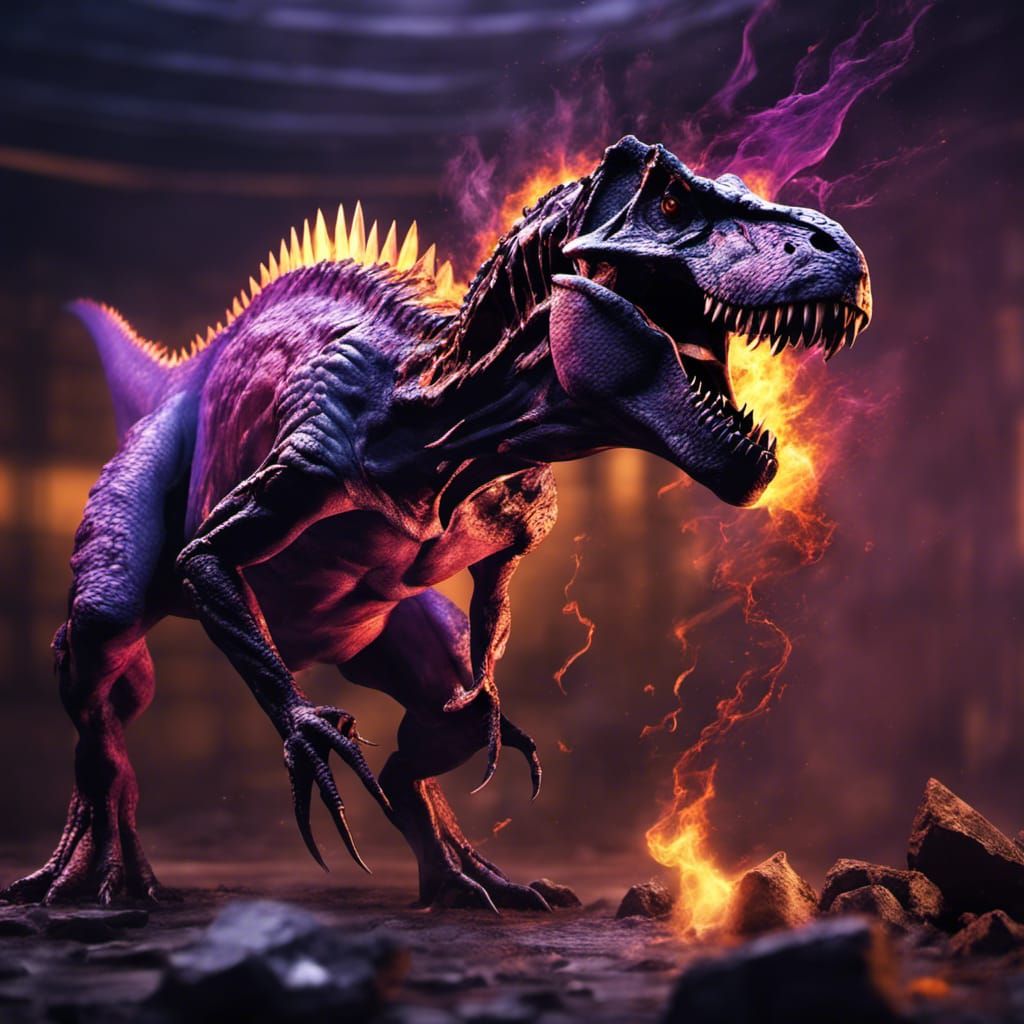 Glowing Prehistoric Beast Made of Glass