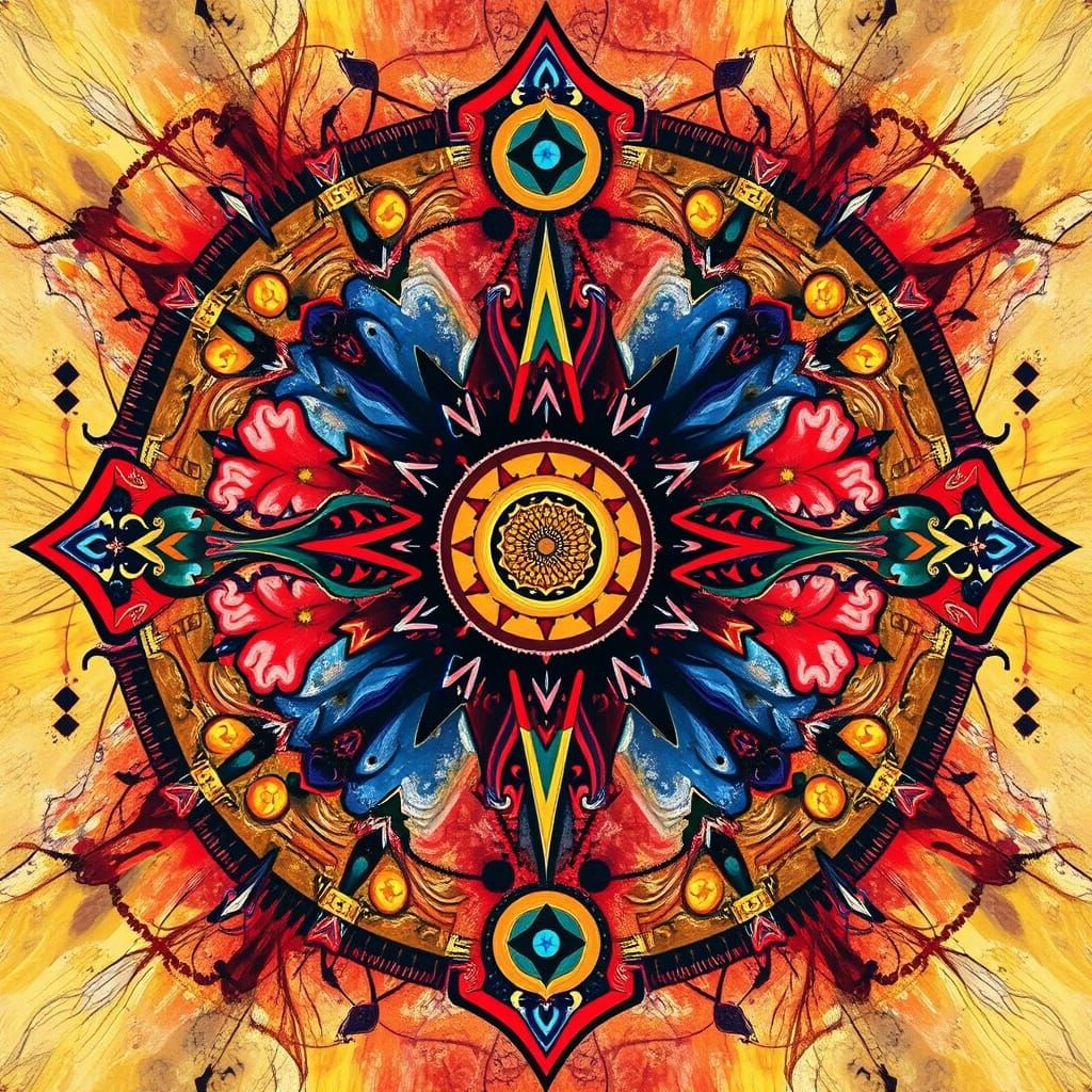 Vibrant Abstraction in Complementary Colors