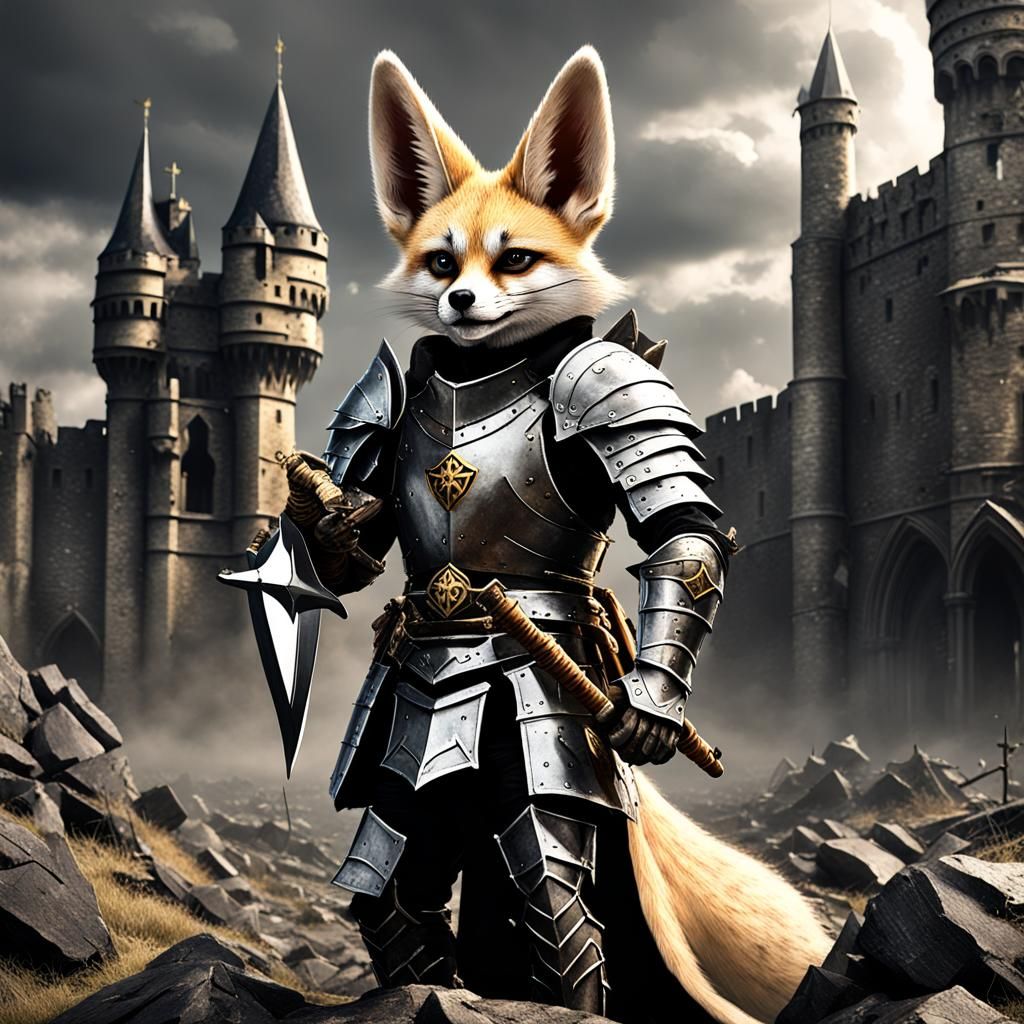 Dark Fantasy Fennec Fox Knight