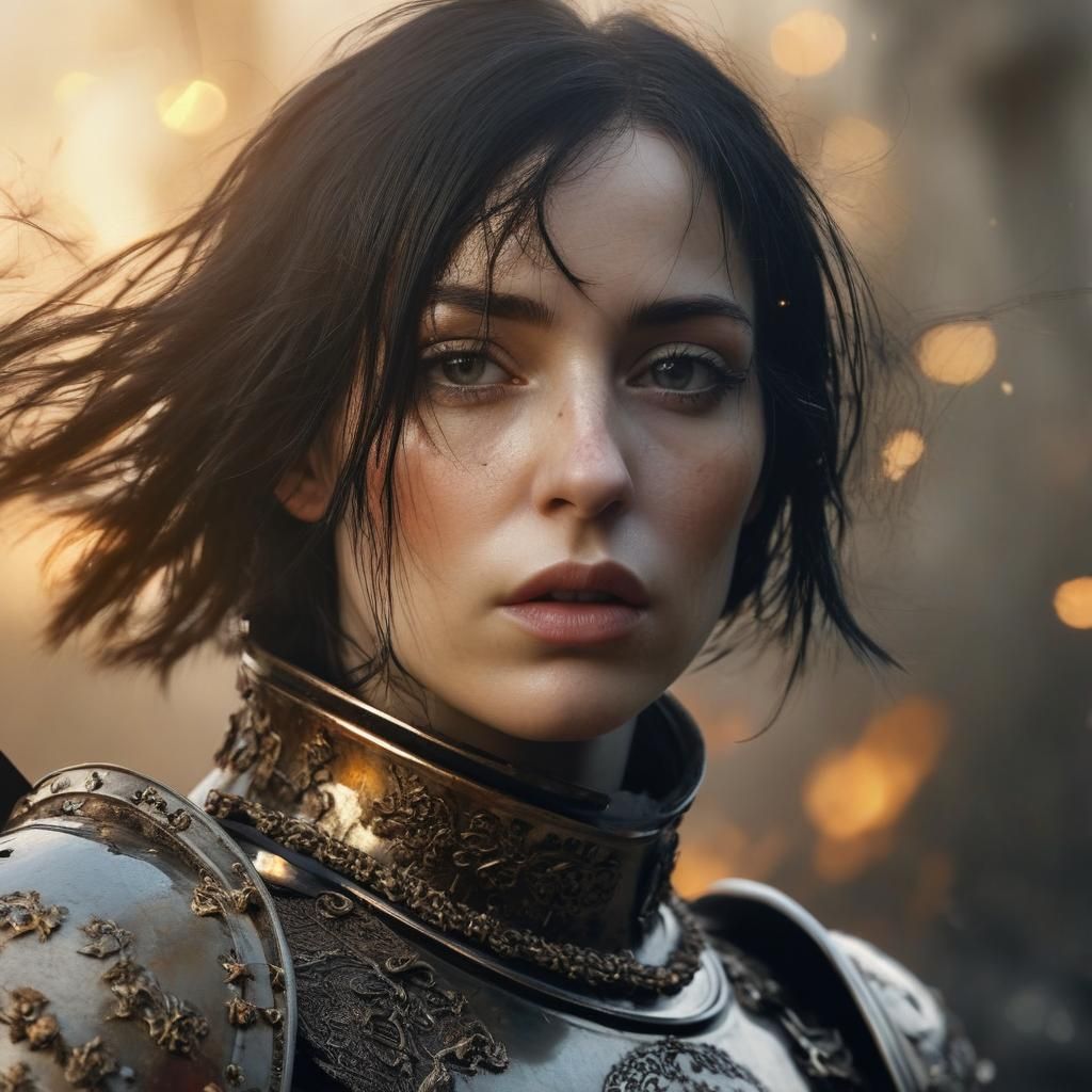 Ethereal Joan of Arc: A Nebula Goddess in Maximalist Splendo...