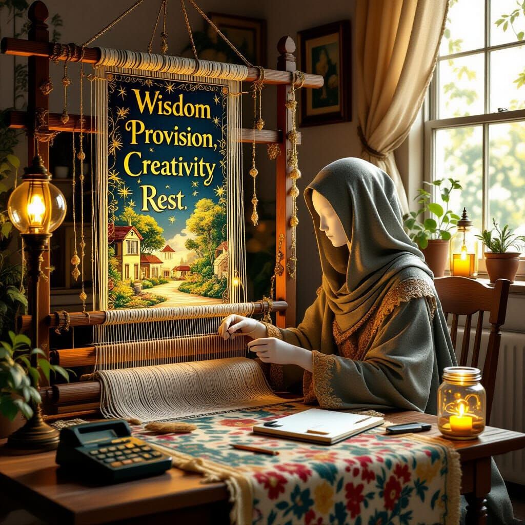 Faceless Weaver Creates Tapestry of Household Blessings in S...