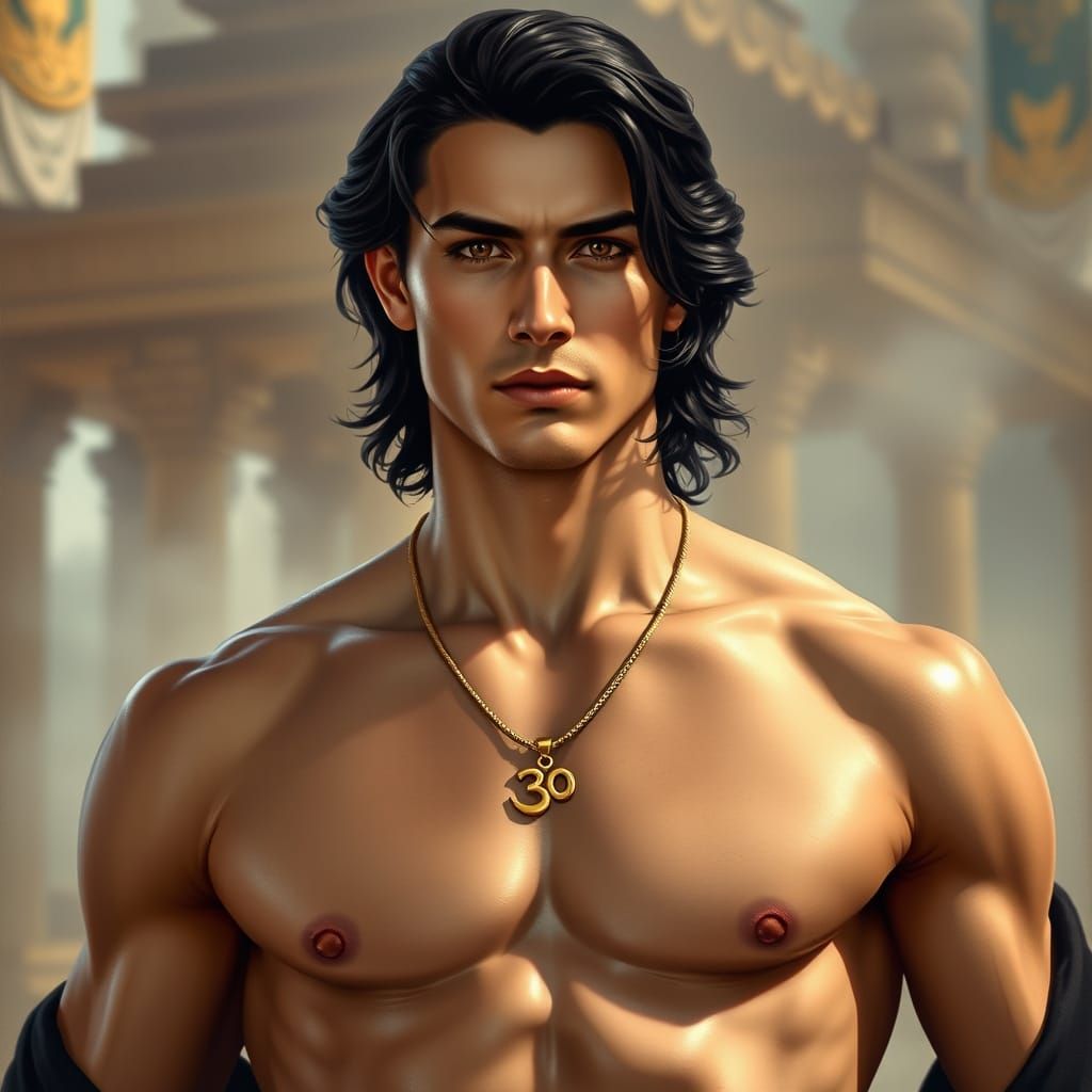 Majestic Greek Prince in Ancient Indian Inspiration