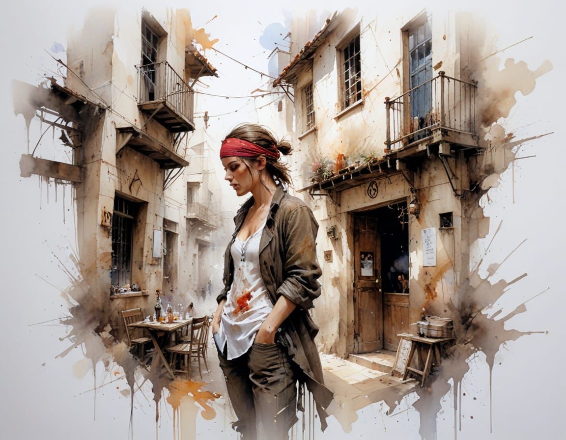 Pirate Taverns and Alleyways in Stylized Watercolour