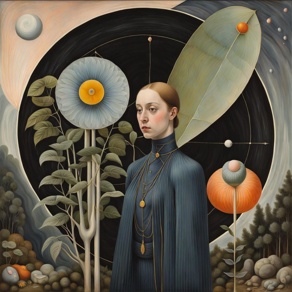 Abstract Floral Still Life in Maximalist Style