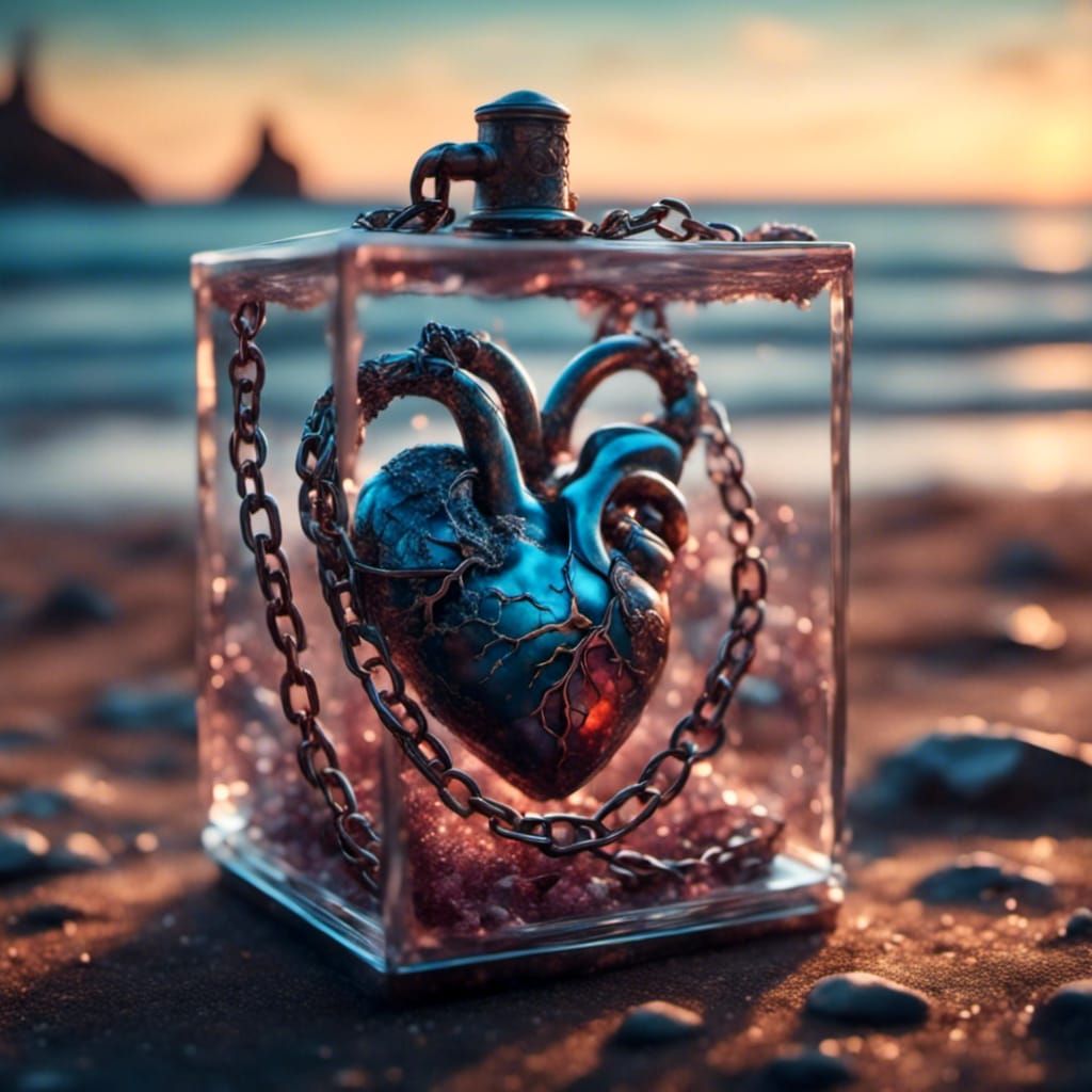 Heart Shackle on Coastal Beach