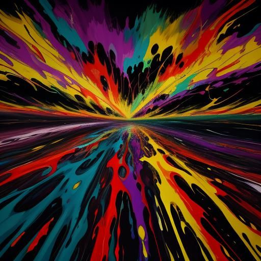 Abstract Fauvist Masterpiece in Vibrant Color