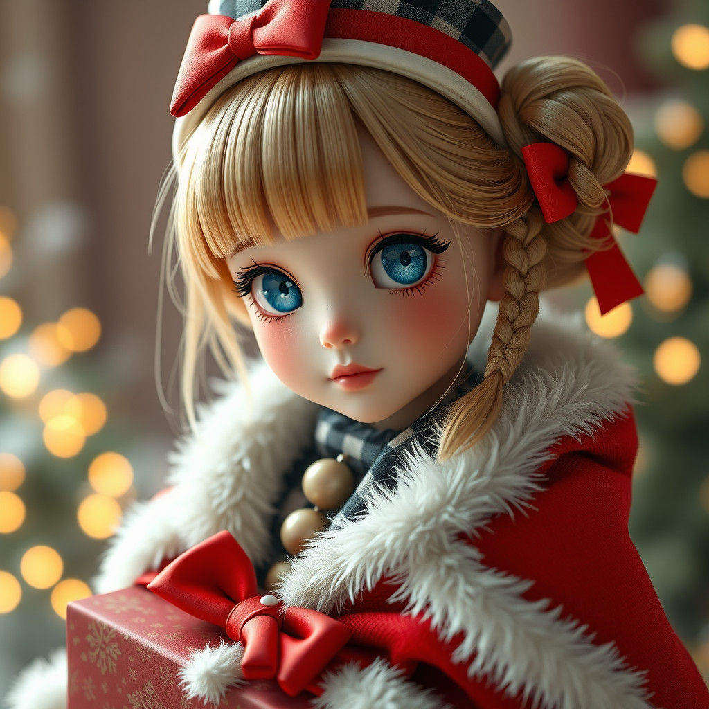 Mystical Holiday Enchantress in Whimsical Christmas Attire