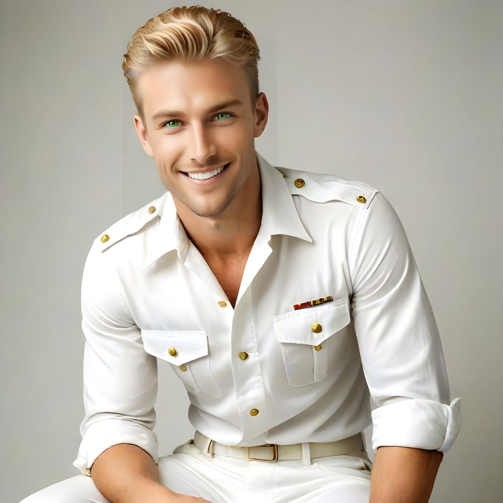 Handsome Man in a Studio Setting