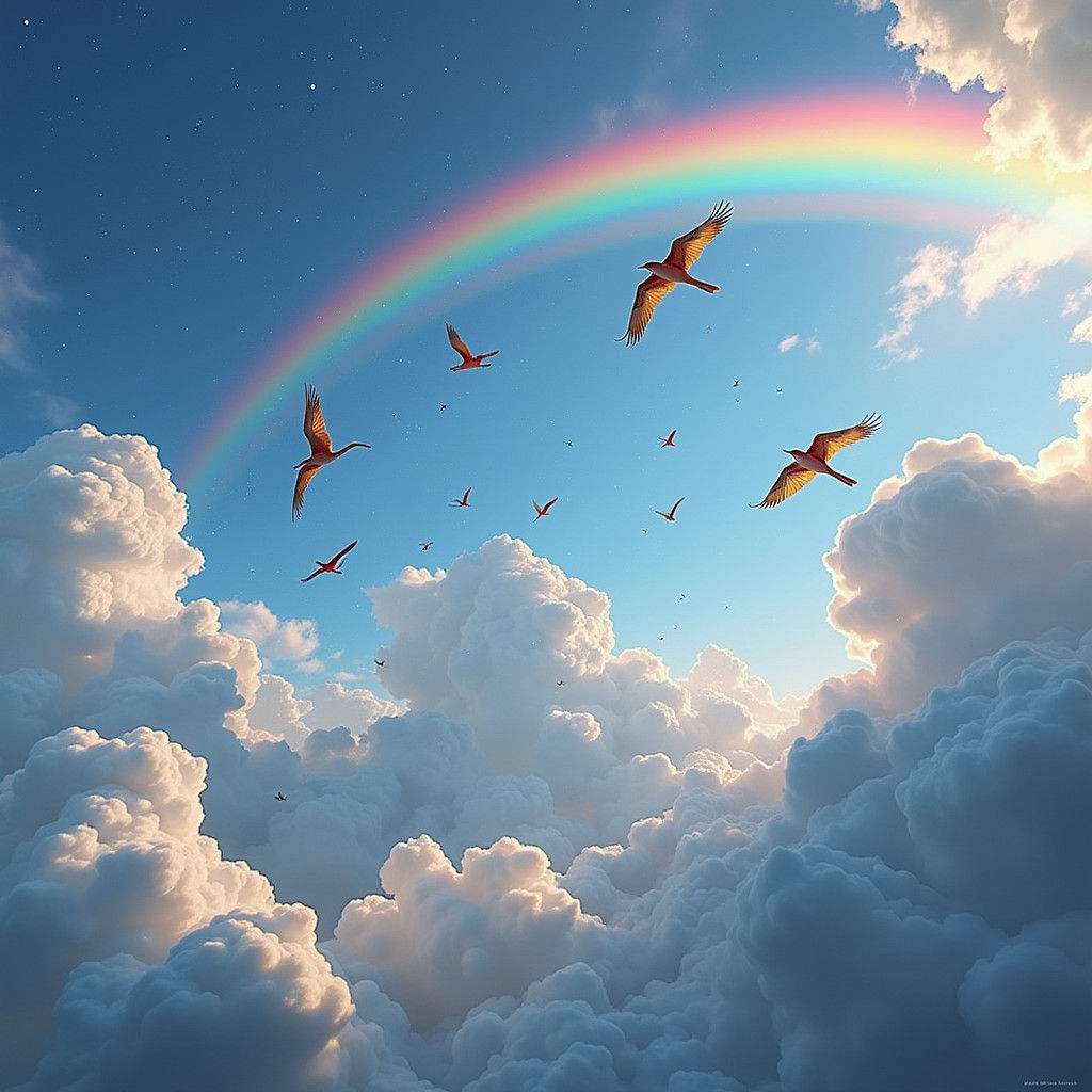 Vibrant Splendor in Silvery Skies