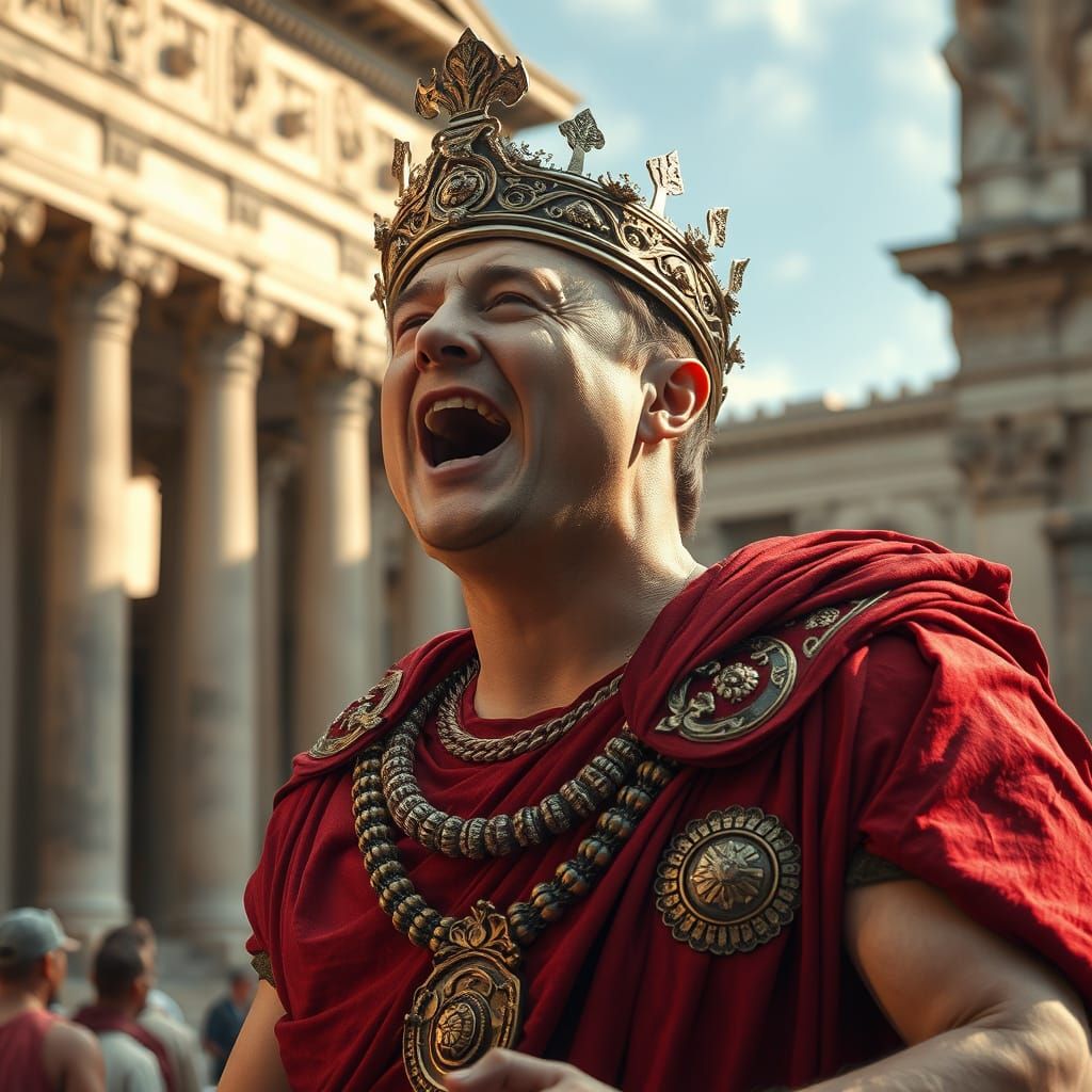 Elon Musk as Roman Emperor Nero: Digital Art