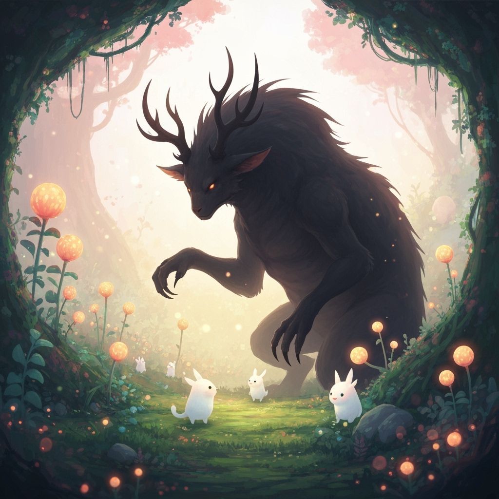 Gentle Leviathan Guardian in Surreal Dreamscape