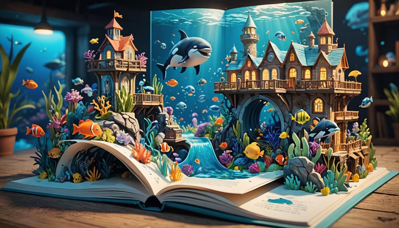 Vibrant 3D Sea World Pop-Up Book Masterpiece