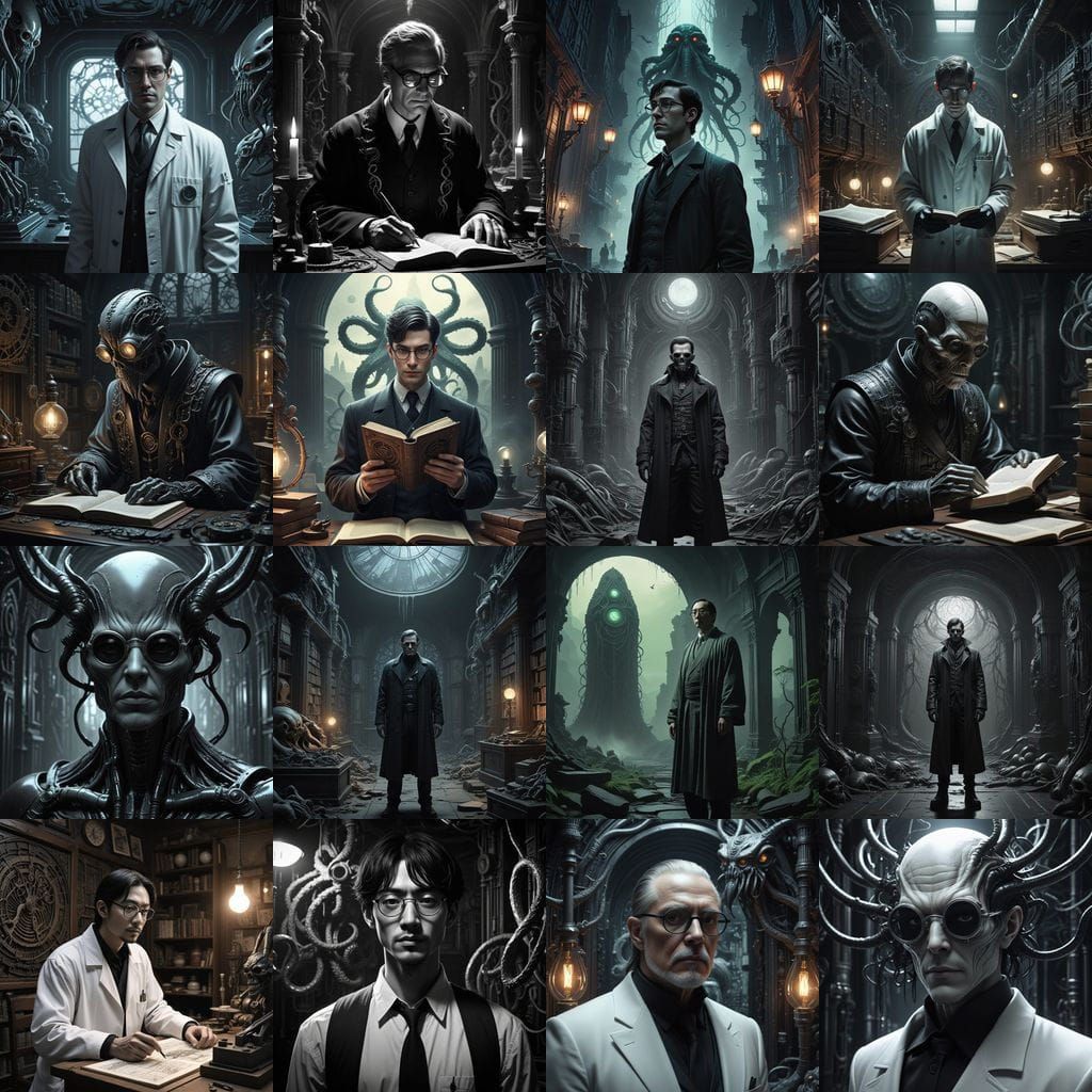 Mysterious Scientist in Studio Ghibli-Inspired Anime Key Vis...