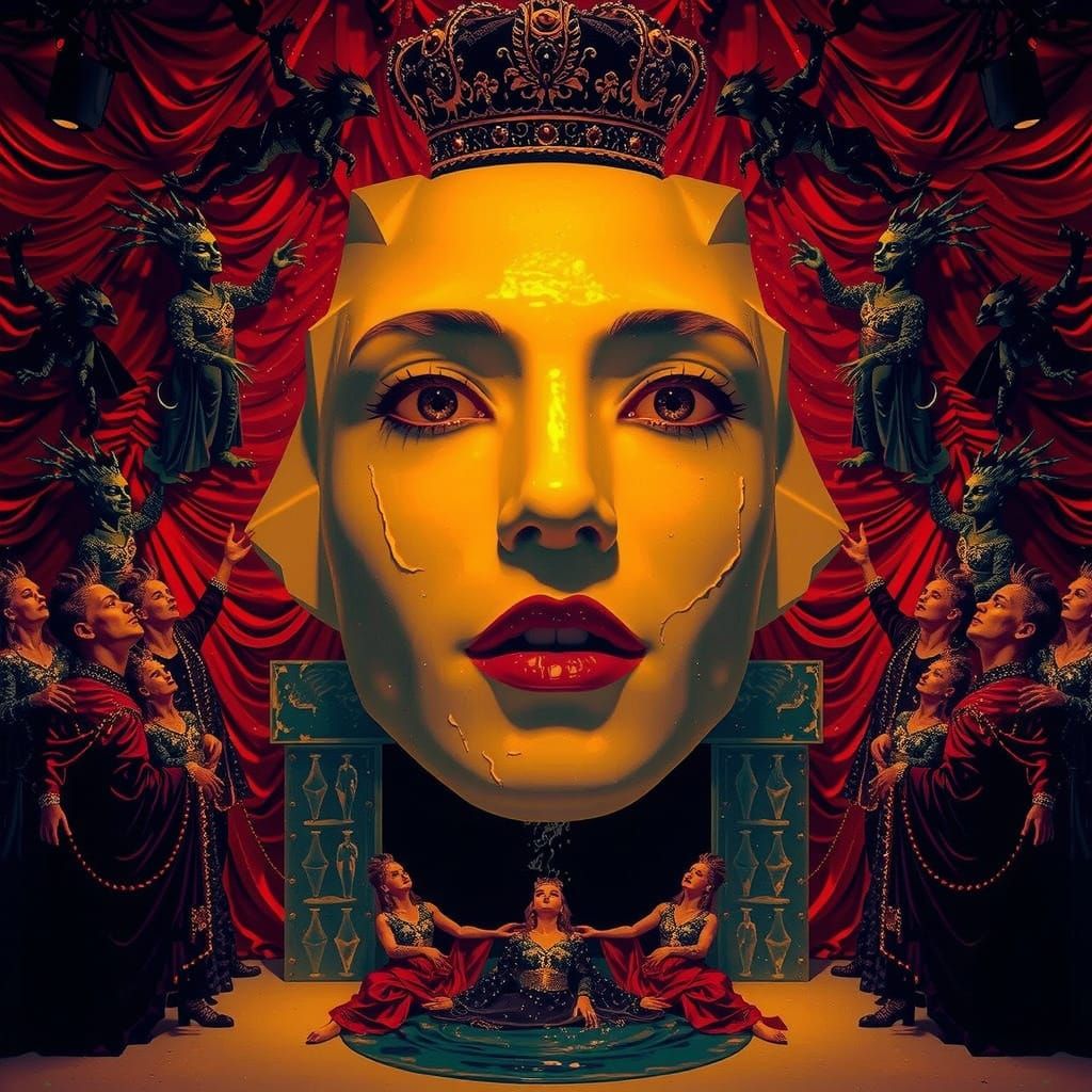 Melting Ice Sculpture Spectacle With Opulent Figures