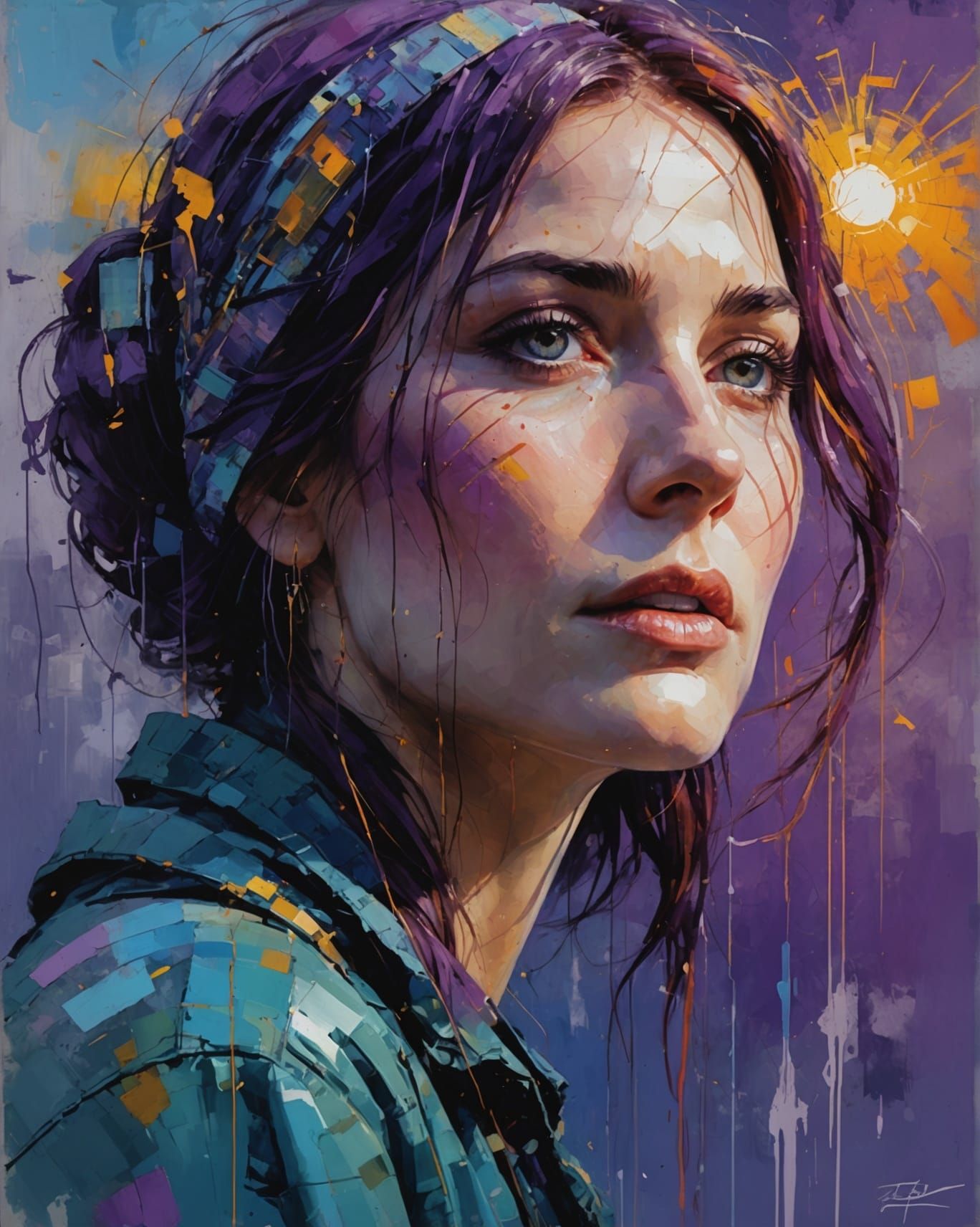 Ethereal Sunrise in Dynamic Blobweb Art