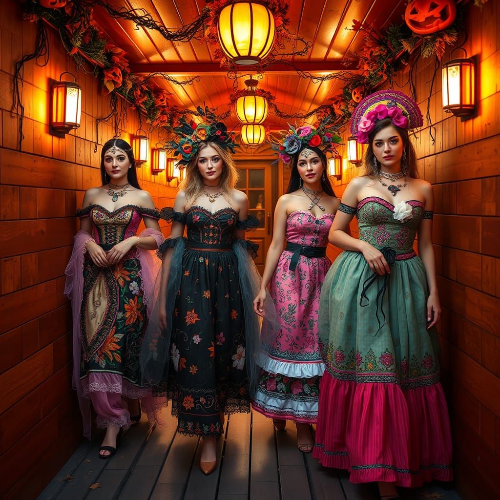 Futuristic Trick-or-Treaters in Vibrant Costumes