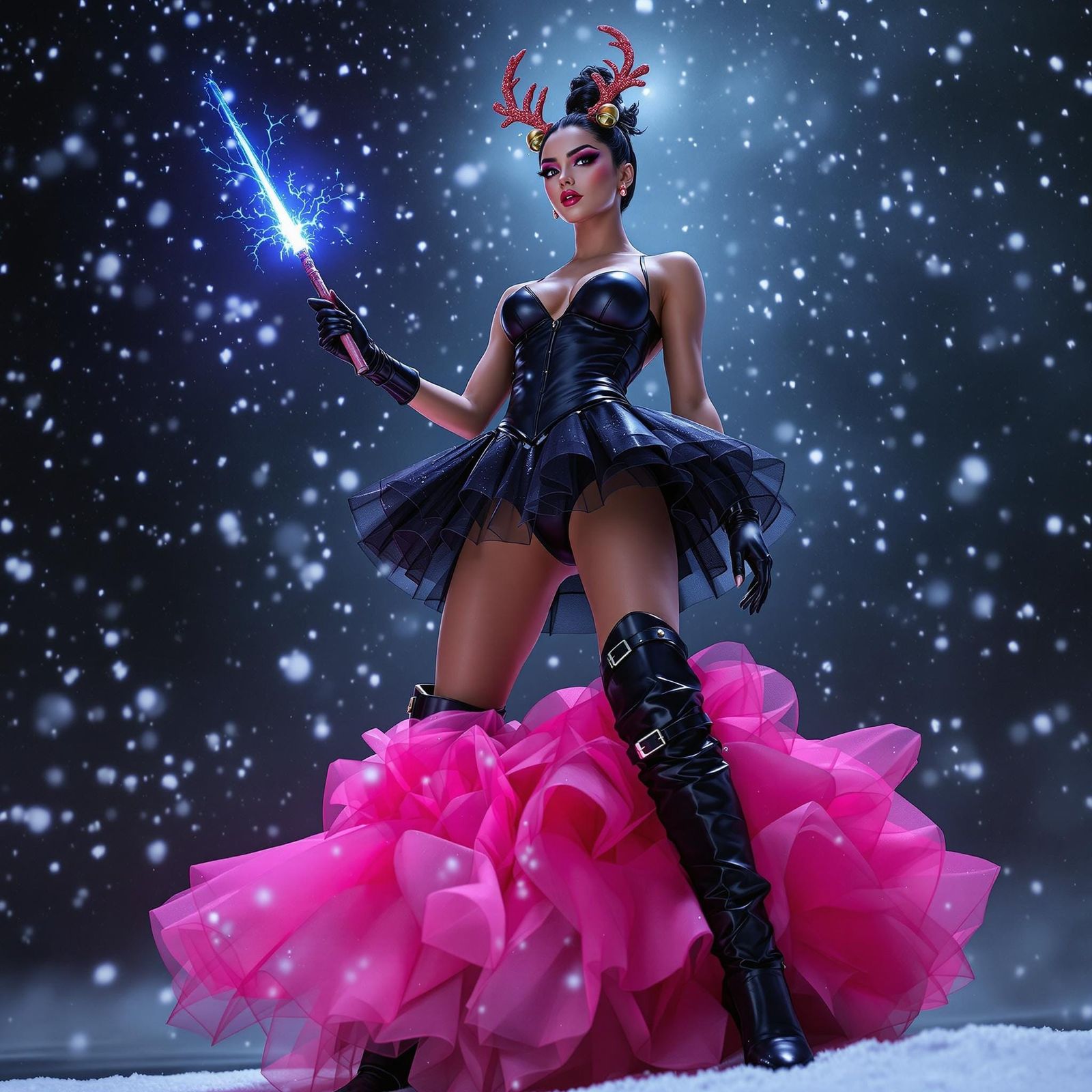 Powerful Sorceress Commands a Kneeling Sissy Bimbo in Vibran...