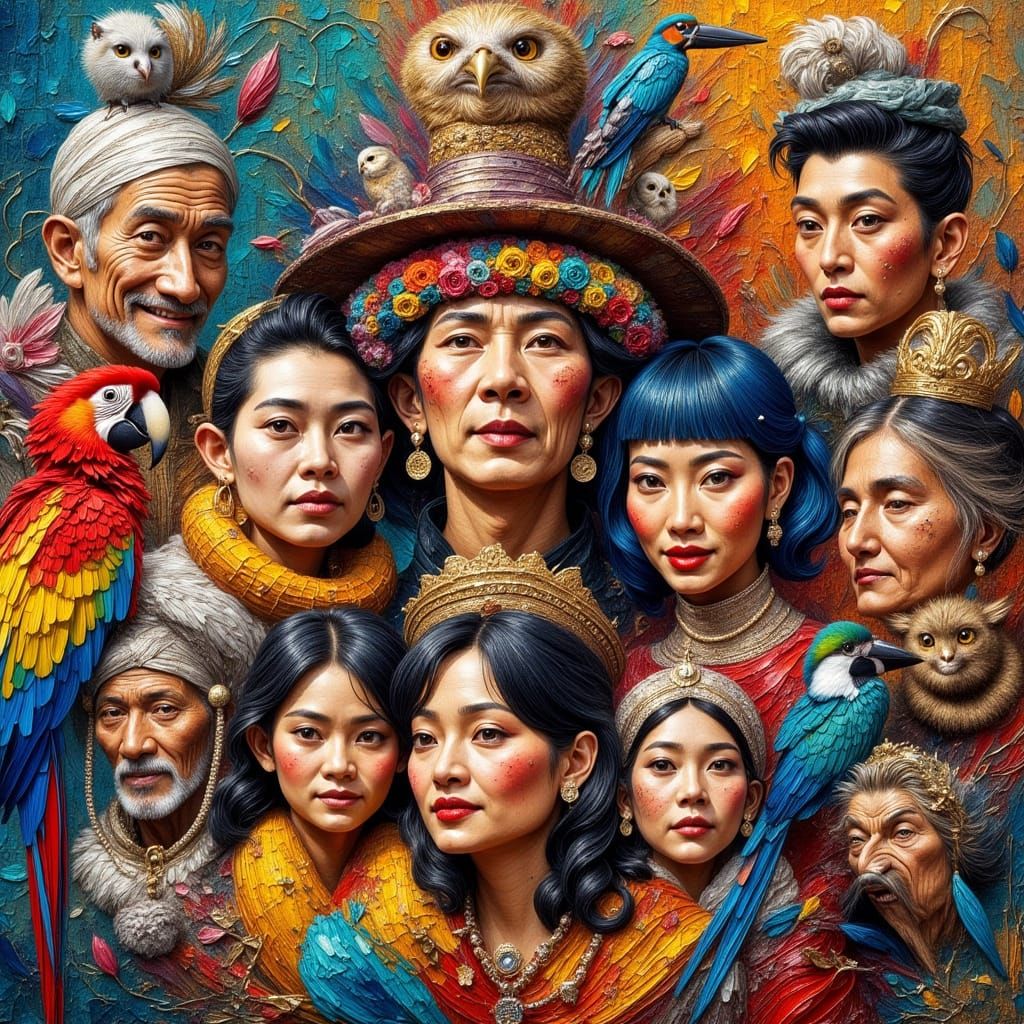 Emotive Faces in Dürer-Style Romanticism