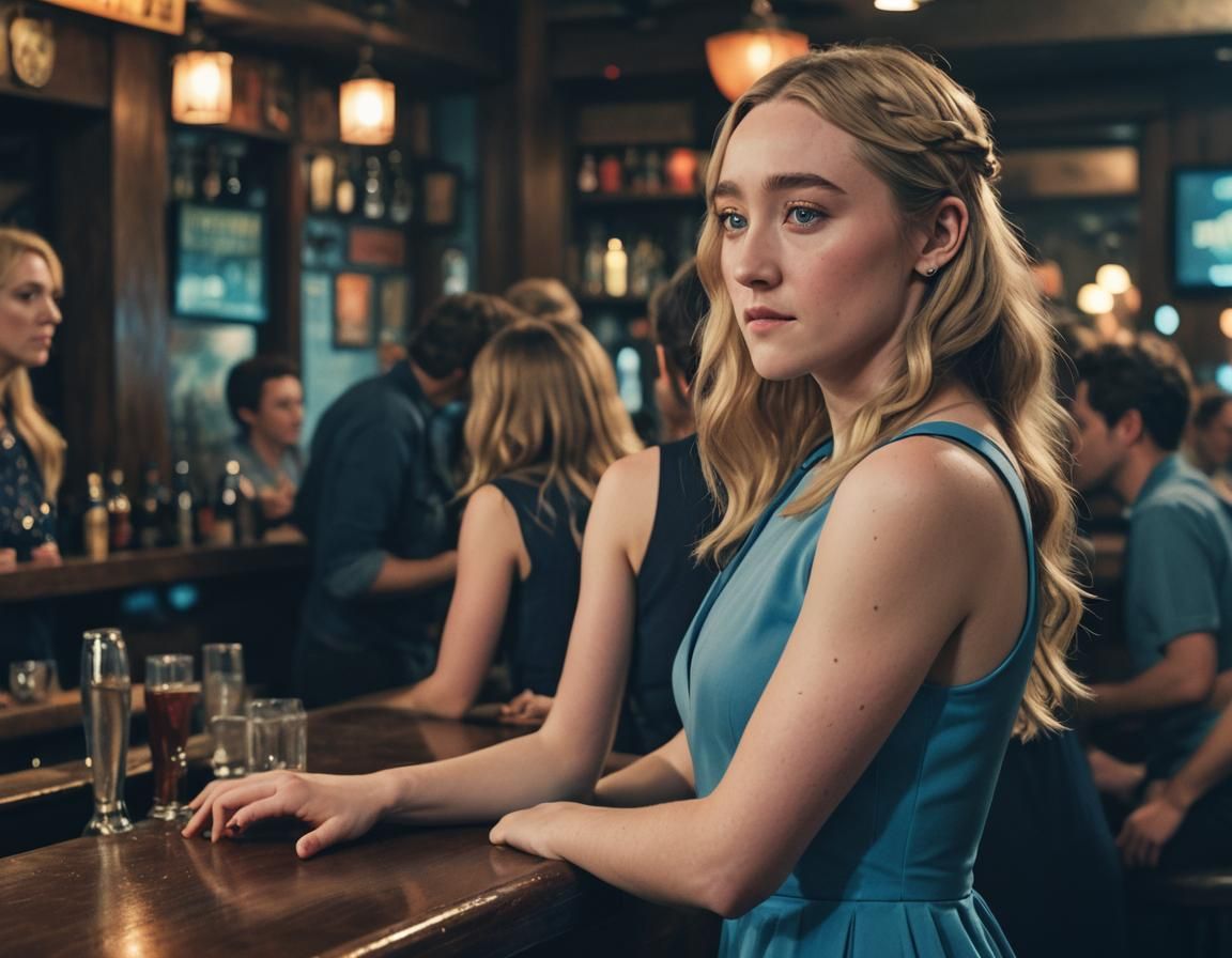 Ethereal Bar Siren in Cinematic Glory