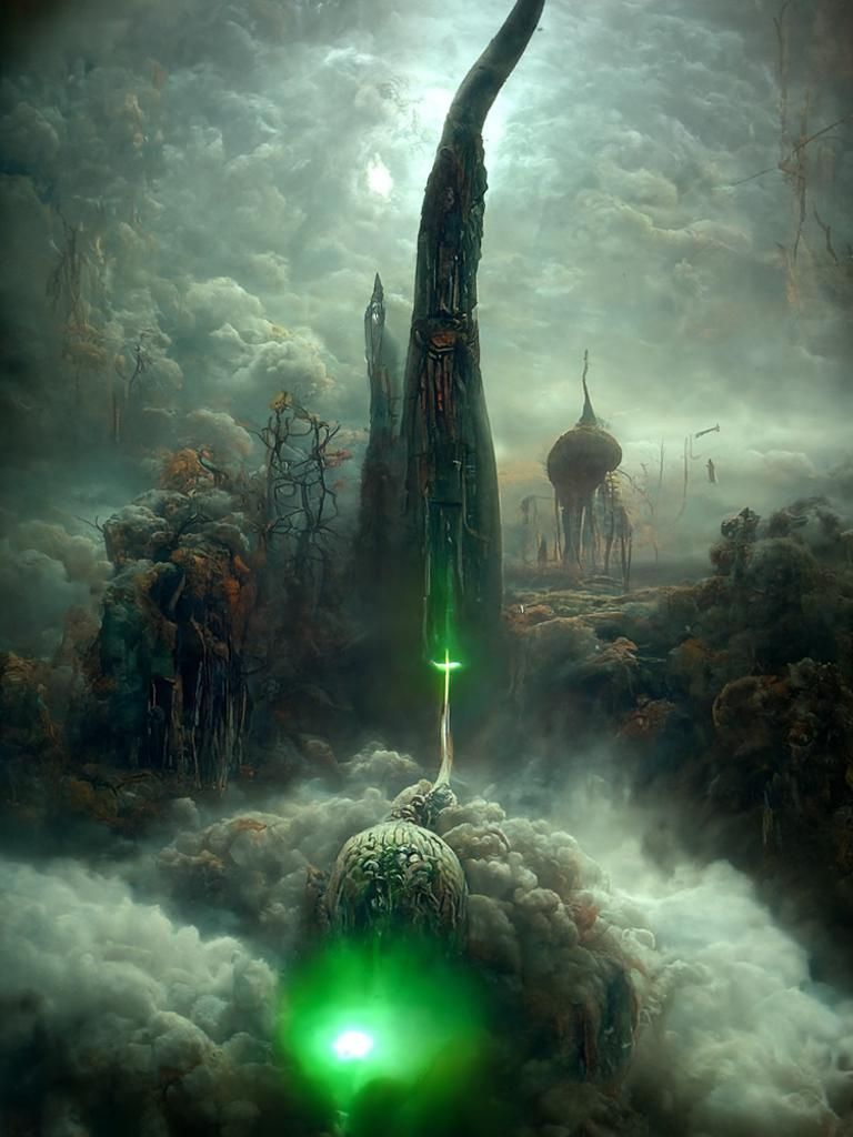 Dark Cosmic Enchanted Sword in Geometric Mandala Style