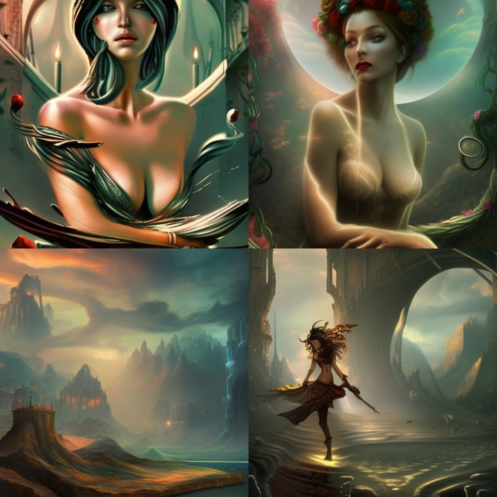Time Goddess Trapped in Shimmering Hourglass