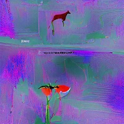 Mysterious Space Landscape in Neon Colors