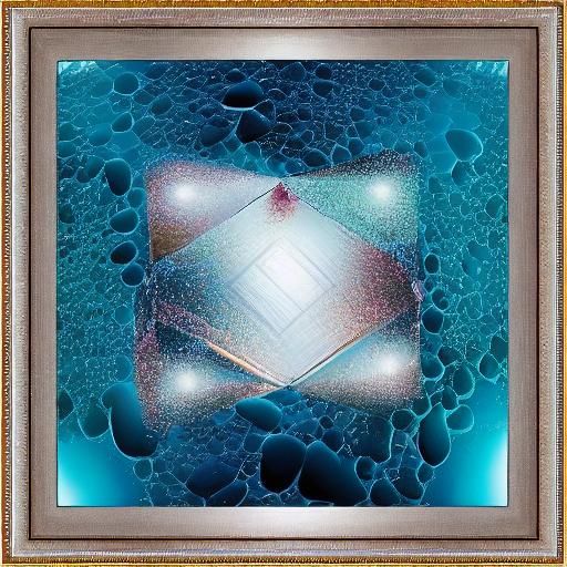 Frozen Geometric Shapes in Abstract Diamond Painting