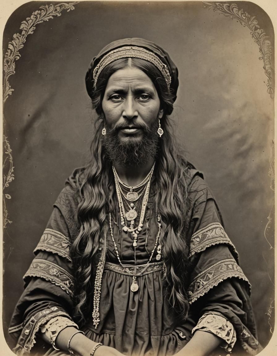 Gypsy Goddess with Luxurious Beards