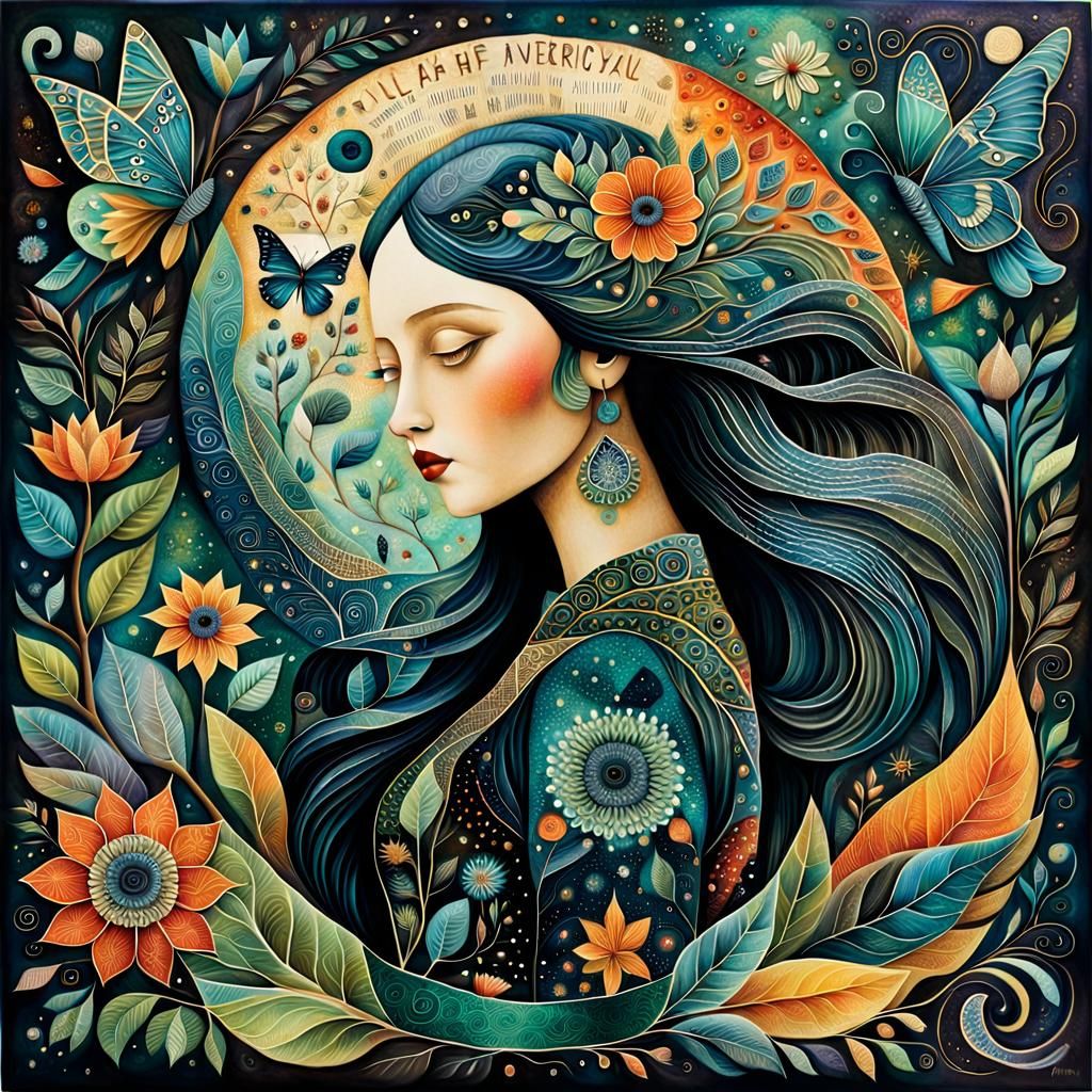 Empowering Cosmos: A Vibrant Collage Art Piece