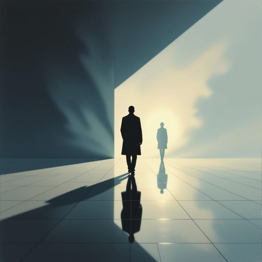 Surreal Reflection's Detached Journey on Mirror Surface