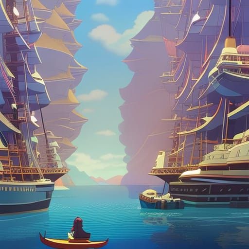 Anime Cat in Spacesuit Helmet Underwater: CalArts Style