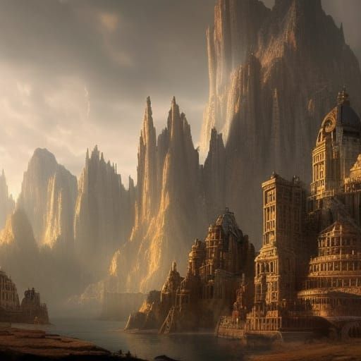 Epic Cinematic Cityscape in a Grandiose Digital Painting
