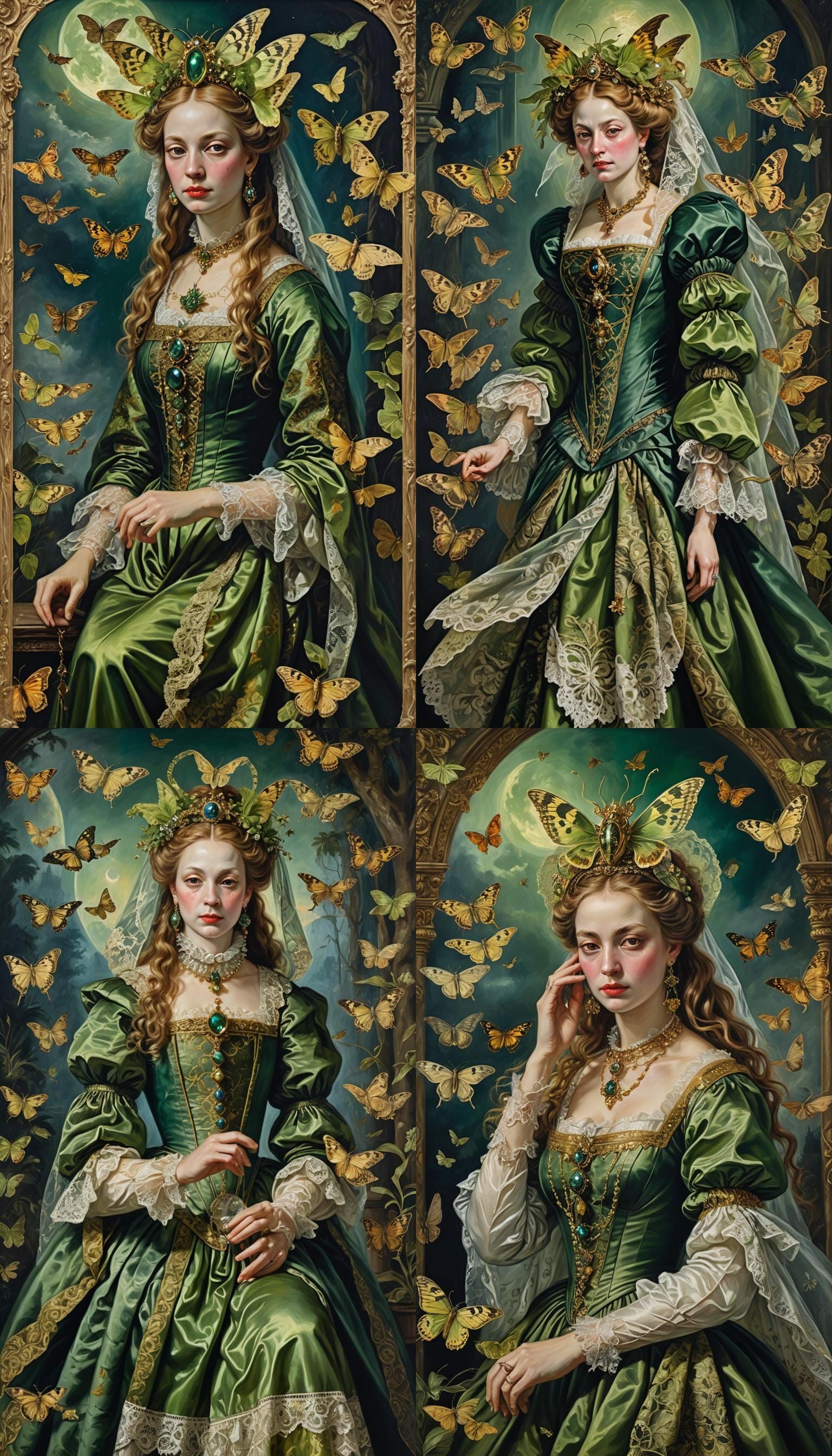 The Enigmatic High Priestess Tarot in Victorian Regalia