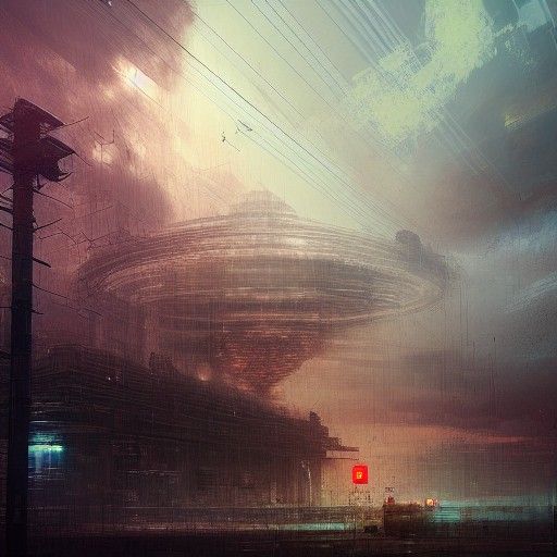 Machine Conjuring Stormy Skies in Hyperdetailed Cosmic Paint...