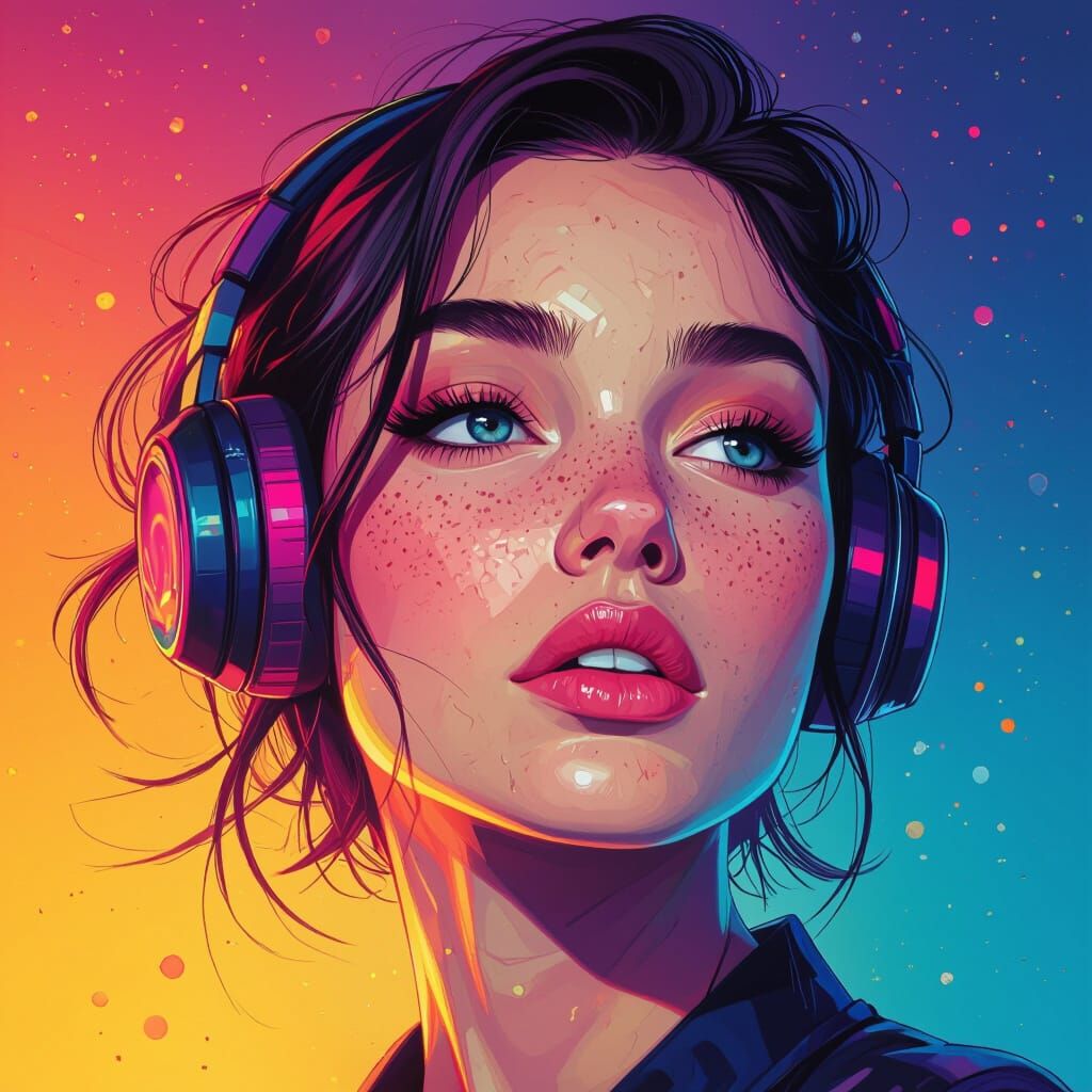 Hyperrealistic Phoronic Stickers with Vibrant Colors