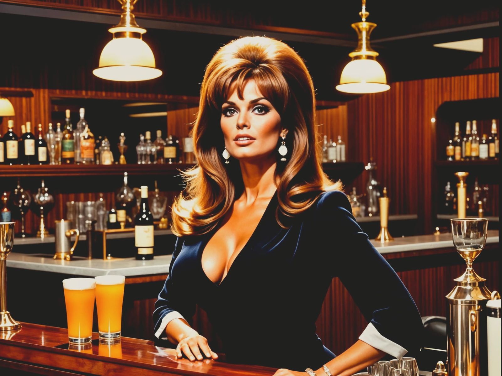 Raquel Welch as Bartender in Moody Pub