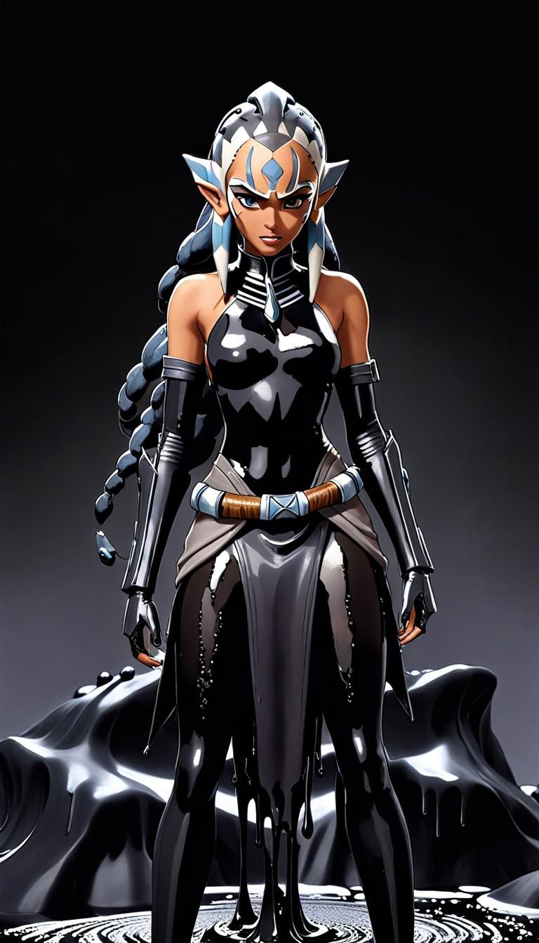 Ahsoka Tano Drenched in Black Tar