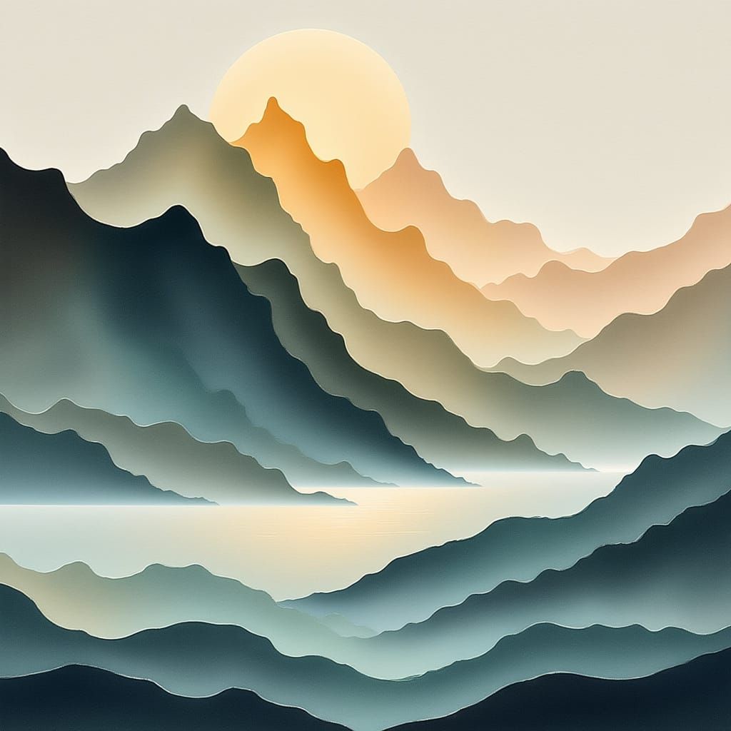 Crinkled mountains